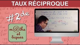 Calculer un taux dévolution réciproque  Seconde [upl. by Ahcim]