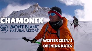 CHAMONIX Autumn Conditions and WINTER OPENING Schedule [upl. by Tnomad]