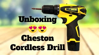 Cheston cordless drill unboxing😍 ampscrewdriver [upl. by Rowell]