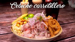 COMO HACER CEBICHE CARRETILLERO CON CHICHARRON DE POTA  COMIDA PERUANA  RECETA DE ACOMERPE [upl. by Alym]