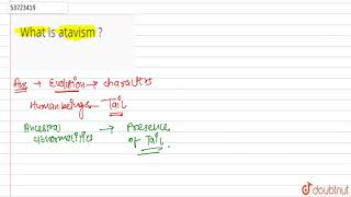 What is atavism   12  EVOLUTION  BIOLOGY  PRADEEP  Doubtnut [upl. by Ehtiaf]