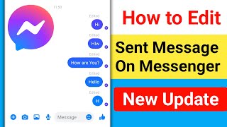 How to Edit Sent Messages in Messenger  Messenger Edit Message  Facebook Messenger Message Edit [upl. by Sitnik]