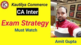 CA Inter  Exam Strategy [upl. by Ednargel148]