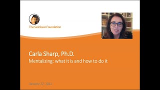 Carla Sharp PhD Mentalizing what it is and how to do it [upl. by Nirro]