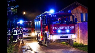 Großeinsatz für die Feuerwehr Bungalow steht in Flammen Germendorf [upl. by Itnahsa]