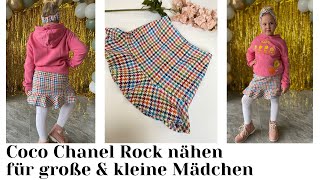 Coco Chanel Rock nähen lernen für große und kleine Mädchen  DIY mit Annas Nähschule [upl. by Milak17]