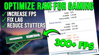 How To Optimize RAMMemory For Gaming  Boost FPS amp Reduce LAG 2020 [upl. by Slocum947]