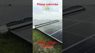 Module cleaning machine robot Solar system 50Mw renew plant Maharashtra India electrical solarwork [upl. by Riti]