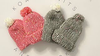 “Flecks” Preemie Baby Beanies In Two Sizes  “Flecks Collection“  4 [upl. by Brebner]