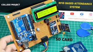 Arduino And Rfid Based Attendance System With Data Logger  Smart Attendance System  ArduinoProject [upl. by Dusty]