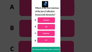 Java Quiz 36  What is the root interface of the Java collections framework hierarchy java quiz [upl. by Anialed]