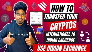 How to transfer your cryptos from International exchange to indian exchange giottus [upl. by Atnoid119]