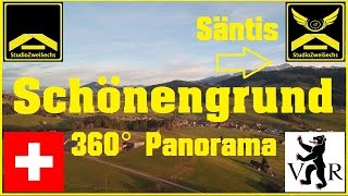 360° Panorama Schönengrund  Appenzell Ausserrhoden  Säntis  Schweiz  Yuneec Typhoon H  4 [upl. by Jephthah]