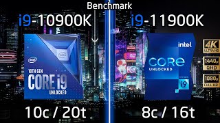 Intel i910900K vs i911900K Test in 8 Games 1080p 1440p 2160p [upl. by Arihsa]