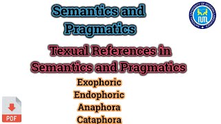 Texual References  Anaphora  Cataphora  Exophoric  Endophoric [upl. by Ecenaj]