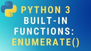 Python 3 enumerate builtin function TUTORIAL [upl. by Thier]