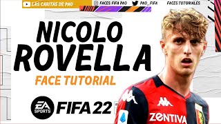 NICOLO ROVELLA FACE FIFA 22 PROCLUBS  TUTORIAL  STATS  CAREER MODE  PLAYER GENOA [upl. by Atinauj]