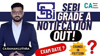 SEBI Grade A 2024 SHORT NOTIFICATION OUT  Expected Exam Date  Expected Pattern [upl. by Flin]