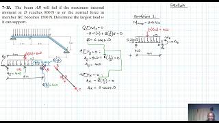 7–15 Internal Forces Chapter 7 Hibbeler Statics Benam Academy [upl. by Ahsyek]