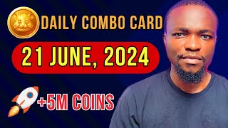 Hamster Kombat Daily Combo Card  Today 21062024  Claim 5M Coins to Hamster Kombat Wallet [upl. by Wehtam]