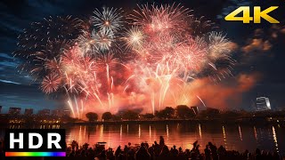 Tokyo Fireworks  Katsushika Noryo Fireworks Festival  4K HDR recorded live [upl. by Aleakam]