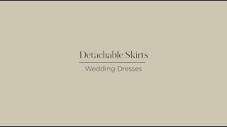 Detachable Skirt Wedding Dresses  Eddy K Bridal [upl. by Nonac]