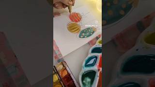 SUPER EASY Christmas Greeting Card watercolor painting artforbeginners craft drawing christmas [upl. by Ahtan]