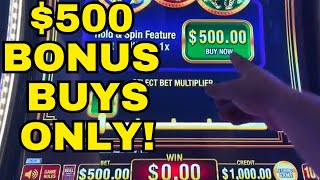 28 Minutes of 500 BONUS BUYS ONLY Back to back bonuses wow 😂Coin Trio Slot Machine [upl. by Aroz]