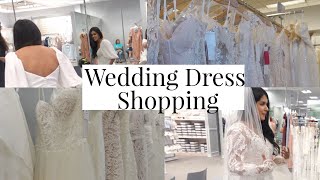 Wedding Dress Shopping at Davids Bridal  ALL UNDER 1k Trying 5 dresses amp loving all of them [upl. by Rosalynd498]