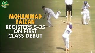 Mohammad Faizan registers 535 on firstclass debut  Faisalabad vs Rawalpindi  QeAT 202324 [upl. by Anyehs]