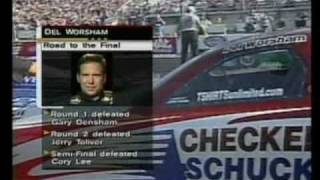 Del Worsham VS John Force Gator Nationals 2004 [upl. by Sivle]