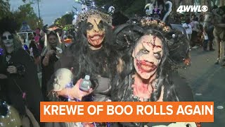 New Orleans stages first parade in 19 months Krewe of Boo [upl. by Katrina]