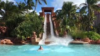 Waterslide Tour Atlantis Paradise Island Bahamas [upl. by Lela]