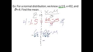 Find the Mean using the Zscore formula [upl. by Materse378]