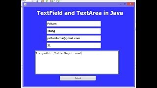 How To Use TextField and TextArea In Java [upl. by Brader346]