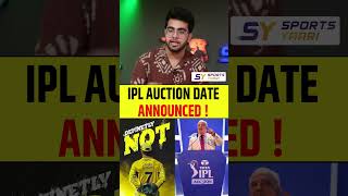 IPL AUCTION DATE ANNOUNCED  ipl2025 megaauction msdhoni viratkohli ipl [upl. by Zeiler]