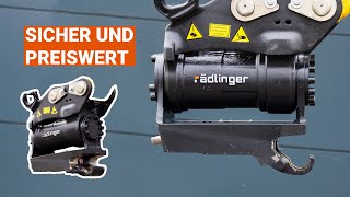 Rädlinger Hydraulischer Schnellwechsler mit Doppelfanghaken [upl. by Enelyw]