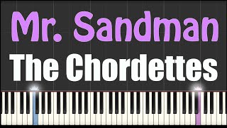 Mr Sandman  The Chordettes  Piano Tutorial [upl. by Mair90]