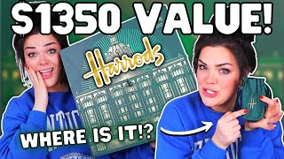 INSANE 1350 VALUESomething is MISSING  Luxury Harrods Advent Calendar Unboxing [upl. by Eetse]