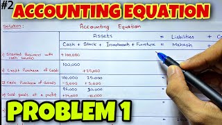 Accounting Equation  Problem 1  By Saheb Academy [upl. by Nahraf]