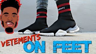 Vetements x Reebok Sock Runner on Feet and In Depth Review [upl. by Ysnil]