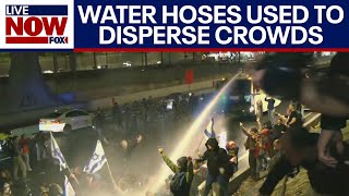 IsraelHamas war Antigovernment protestors clash with police in Tel Aviv  LiveNOW from FOX [upl. by Aniez]