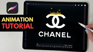 Learn animation in Procreate  Chanel Logo Animation Tutorial [upl. by Riva]