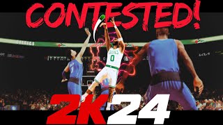 Shooting CONTESTED SHOTS made EASY in NBA 2K24 [upl. by Groscr]