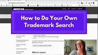 How to Do Your Own Trademark Search  Trademark Search Without an Attorney  DIY Trademark [upl. by Octavla755]