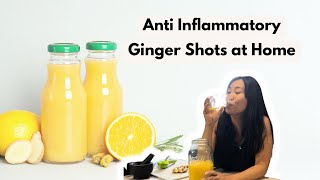 How To Make GINGER SHOTS At Home  Anti Inflammatory Immune Boosting [upl. by Bacchus]