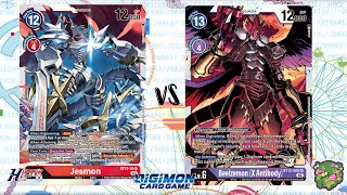 DIGIMON TCG Local match Jesmon Red vs Beelzemon X Purple  PIEDRA BRUJA [upl. by Joon701]