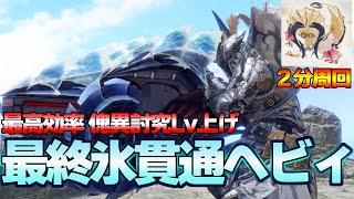 絶対作るべき！たった2分で最高効率の傀異討究Lv上げ！最終氷貫通ヘビィボウガン装備『モンスターハンターライズ：サンブレイク』 [upl. by Elacim]