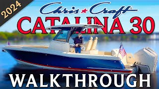 2024 ChrisCraft Catalina 30 with Seakeeper Ride  Full Walkthrough [upl. by Leiru]