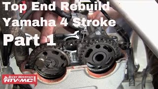 Motorcycle Top End Rebuild on Yamaha Four Stroke Part 1 of 2 [upl. by Emie]